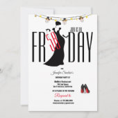 50ste verjaardag Stripes Stiletto's Unique Kaart (Voorkant)