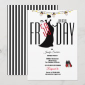 50ste verjaardag Stripes Stiletto's Unique Kaart (Voorkant / Achterkant)