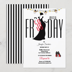 50ste verjaardag Stripes Stiletto's Unique Kaart