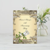 50ste verjaardag Trouwfeest Crème Roze Goud Kaart (Staand voorkant)