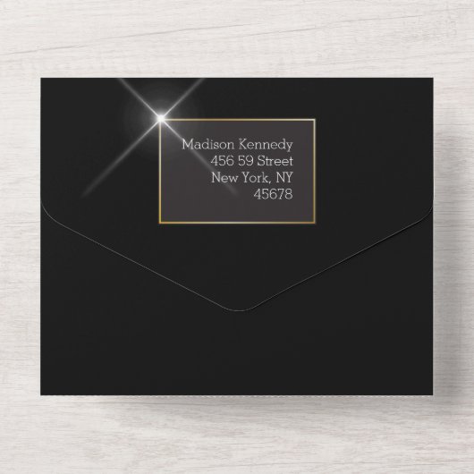 50ste verjaardag 👽 UFO Alien Abduction Party All In One Uitnodiging (Achterkant)