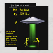 50ste verjaardag 👽 UFO Alien Abduction Party Kaart (Voorkant / Achterkant)