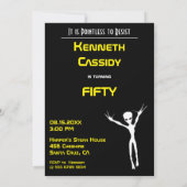 50ste verjaardag 👽 UFO Alien Abduction Party Kaart (Achterkant)