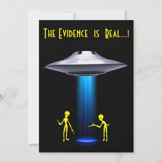 50ste verjaardag 👽 UFO Alien Abduction Party Kaart (Voorkant)