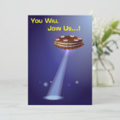 50ste verjaardag 👽 UFO buitenaardse ontvoering Kaart (Staand voorkant)