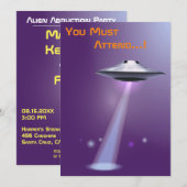 50ste verjaardag 👽 UFO buitenaardse ontvoering Kaart (Voorkant / Achterkant)