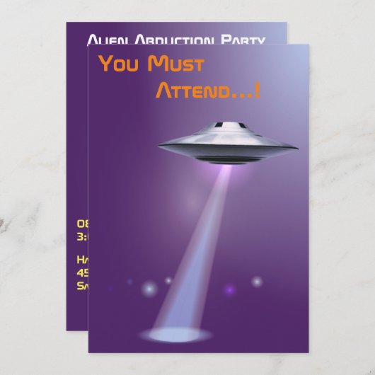 50ste verjaardag 👽 UFO buitenaardse ontvoering Kaart (Voorkant / Achterkant)