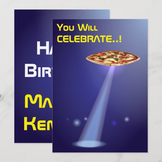 50ste verjaardag 👽 UFO buitenaardse ontvoering Kaart (Voorkant / Achterkant)