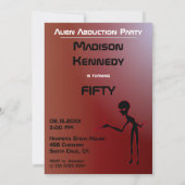 50ste verjaardag 👽 UFO buitenaardse ontvoering Kaart (Achterkant)