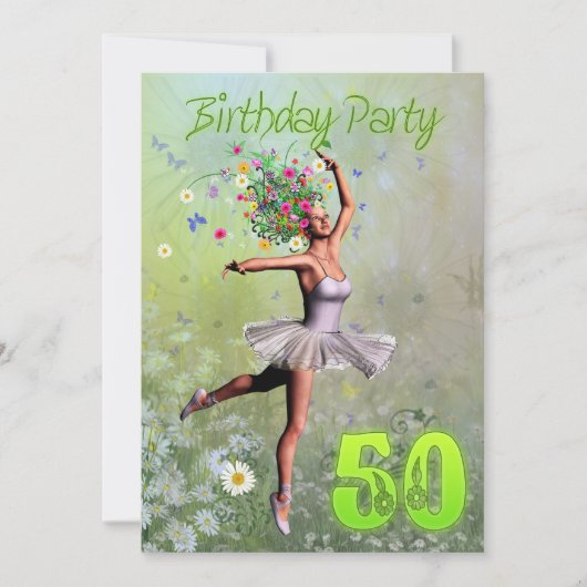 50ste verjaardag uitnodiging (Voorkant)