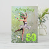 50ste verjaardag uitnodiging (Staand voorkant)