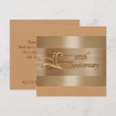 50ste verjaardag uitnodiging goud rood (Voorkant / Achterkant)