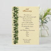 50ste verjaardag uitnodiging Ierse Shamrocks (Staand voorkant)