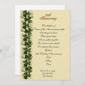 50ste verjaardag uitnodiging Ierse Shamrocks (Voorkant / Achterkant)