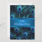 50ste verjaardag uitnodiging Peacock 50ste verjaar (Voorkant)
