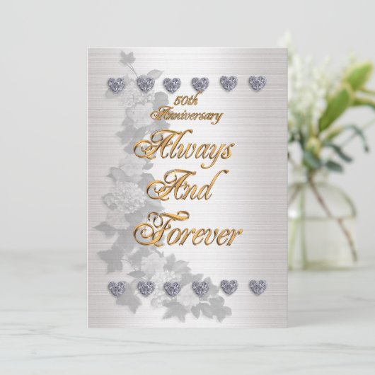 50ste verjaardag uitnodiging Victoriaans Angels (Staand voorkant)