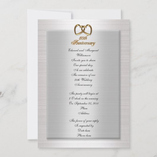 50ste verjaardag uitnodiging Victoriaans Angels (Achterkant)