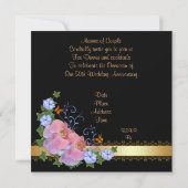 50ste verjaardag uitnodiging voor het diner orchid (Achterkant)