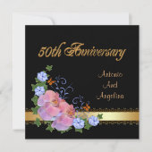 50ste verjaardag uitnodiging voor het diner orchid (Voorkant)