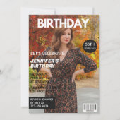 50ste verjaardag Uitnodigingen Magazine Hoesje (Voorkant)