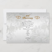 50ste verjaardag uitnodigingskaart elegant kaart (Achterkant)