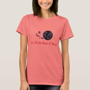 50ste verjaardag van de T-shirt van de vrouw!