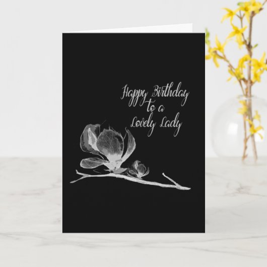 **50ste** VERJAARDAG van een *MOOIE DAME* Kaart (Gele Bloem)