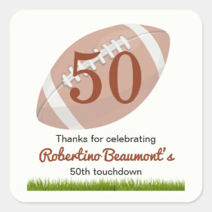 50ste verjaardag van het Football Vierkante Sticker