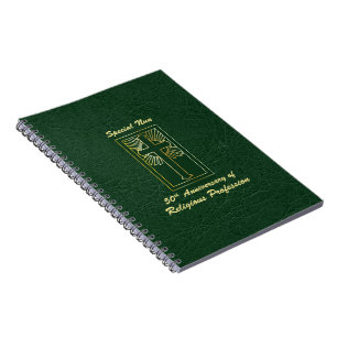 50ste verjaardag van kloosterprofessie groen voor notitieboek