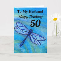 50ste verjaardag van mijn man Blue Dragonfly