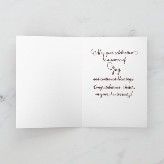 50ste verjaardag van religieus leven Non Wit Roos Kaart (Binnen)