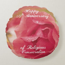 50ste verjaardag van religieuze consecratie Roze R