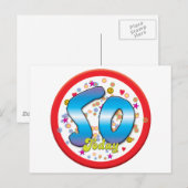 50ste verjaardag vandaag briefkaart (Voorkant / Achterkant)