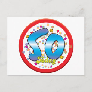 50ste verjaardag vandaag briefkaart