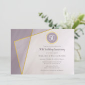 50ste verjaardag verjaardag gedempte pruim met gou kaart (Staand voorkant)