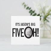 50ste verjaardag vijfde OH! foto zwart wit Kaart (Staand voorkant)