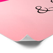 50ste verjaardag Vijftig en fantastische naam Pink Poster (Hoek)