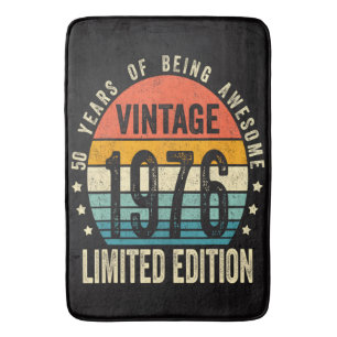 50ste verjaardag Vintage 1976 Limited Edition Badmat