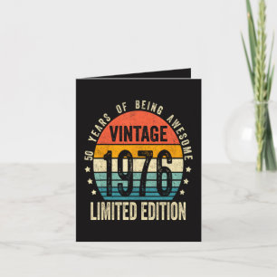50ste verjaardag Vintage 1976 Limited Edition Feestdagen Kaart