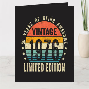50ste verjaardag Vintage 1976 Limited Edition Kaart