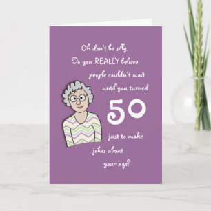 50ste verjaardag voor haar grappige kaart
