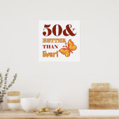 50ste verjaardag voor haar poster (Keuken)