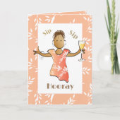 50ste verjaardag Vrouw Cartoon Etnisch Grappig Gez Kaart (Voorkant)