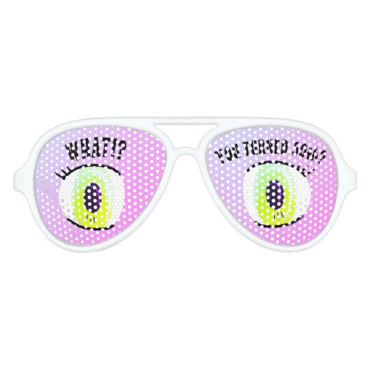 50ste verjaardag. WAT? JE BENT 50 GEWORDEN!? Aviator Zonnebril (Voorkant)