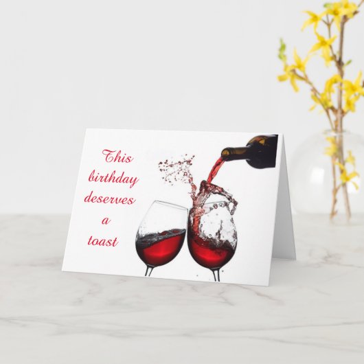 ***50ste VERJAARDAG WENSEN*** VERDIENT EEN TOAST Kaart (Gele Bloem)