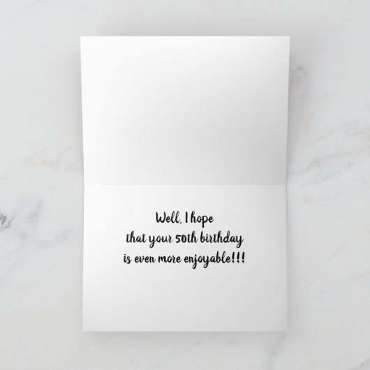 **50ste VERJAARDAG WENSEN ZIJN ALS EEN DAG OP HET Kaart (Binnen)