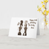 **50ste** VERJAARDAG WENST MIJN **TWEELINGZUS** Kaart (Gele Bloem)