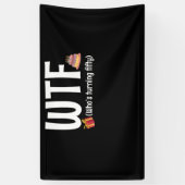 50ste verjaardag WTF die vijftig wordt Spandoek (Verticaal)