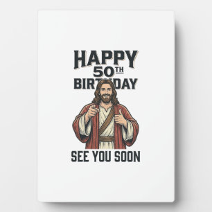 50ste verjaardag Zie je binnenkort Religieus humor Fotoplaat