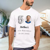 50ste verjaardag zilveren foto t-shirt